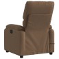 vidaXL Sillón reclinable de masaje eléctrico tela marrón