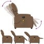 vidaXL Sillón reclinable de masaje eléctrico tela marrón