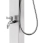 vidaXL Ducha de jardín con base marrón 225 cm acero inoxidable vidaXL Ducha de jardín con base marrón 225 cm acero inoxidable