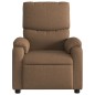 vidaXL Sillón reclinable de masaje eléctrico tela marrón