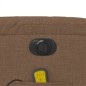 vidaXL Sillón reclinable de masaje eléctrico tela marrón