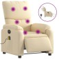 vidaXL Sillón reclinable de masaje eléctrico tela color crema vidaXL Sillón reclinable de masaje eléctrico tela color crema