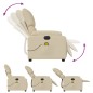 vidaXL Sillón reclinable de masaje eléctrico tela color crema vidaXL Sillón reclinable de masaje eléctrico tela color crema