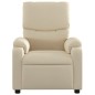 vidaXL Sillón reclinable de masaje eléctrico tela color crema vidaXL Sillón reclinable de masaje eléctrico tela color crema