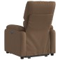 vidaXL Sillón reclinable elevable de tela marrón vidaXL Sillón reclinable elevable de tela marrón