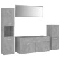 vidaXL Juego de muebles de baño madera de ingeniería gris hormigón vidaXL Juego de muebles de baño madera de ingeniería gris hormigón