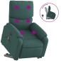 vidaXL Silla de masaje reclinable de pie de tela verde oscura vidaXL Silla de masaje reclinable de pie de tela verde oscura
