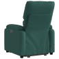 vidaXL Silla de masaje reclinable de pie de tela verde oscura vidaXL Silla de masaje reclinable de pie de tela verde oscura