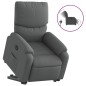 vidaXL Sillón eléctrico reclinable elevable de tela gris oscuro vidaXL Sillón eléctrico reclinable elevable de tela gris oscuro
