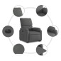 vidaXL Sillón eléctrico reclinable elevable de tela gris oscuro vidaXL Sillón eléctrico reclinable elevable de tela gris oscuro
