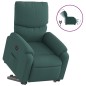 vidaXL Sillón eléctrico reclinable elevable de tela verde oscuro vidaXL Sillón eléctrico reclinable elevable de tela verde oscuro