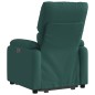 vidaXL Sillón eléctrico reclinable elevable de tela verde oscuro vidaXL Sillón eléctrico reclinable elevable de tela verde oscuro