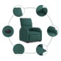 vidaXL Sillón eléctrico reclinable elevable de tela verde oscuro vidaXL Sillón eléctrico reclinable elevable de tela verde oscuro