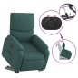 vidaXL Sillón eléctrico reclinable elevable de tela verde oscuro vidaXL Sillón eléctrico reclinable elevable de tela verde oscuro