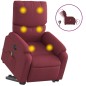 vidaXL Sillón de masaje eléctrico reclinable elevable tela rojo tinto vidaXL Sillón de masaje eléctrico reclinable elevable tela rojo tinto