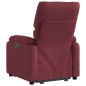 vidaXL Sillón de masaje eléctrico reclinable elevable tela rojo tinto vidaXL Sillón de masaje eléctrico reclinable elevable tela rojo tinto