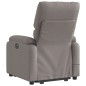 vidaXL Sillón de masaje eléctrico reclinable elevable tela taupé vidaXL Sillón de masaje eléctrico reclinable elevable tela taupé