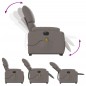 vidaXL Sillón de masaje eléctrico reclinable elevable tela taupé vidaXL Sillón de masaje eléctrico reclinable elevable tela taupé