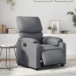 vidaXL Sillón reclinable eléctrico de cuero sintético gris vidaXL Sillón reclinable eléctrico de cuero sintético gris