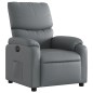 vidaXL Sillón reclinable eléctrico de cuero sintético gris vidaXL Sillón reclinable eléctrico de cuero sintético gris