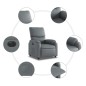 vidaXL Sillón reclinable eléctrico de cuero sintético gris vidaXL Sillón reclinable eléctrico de cuero sintético gris