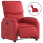 vidaXL Sillón reclinable eléctrico de cuero sintético rojo