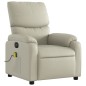 vidaXL Sillón de masaje reclinable eléctrico cuero sintético crema vidaXL Sillón de masaje reclinable eléctrico cuero sintético crema