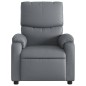 vidaXL Sillón de masaje reclinable eléctrico cuero sintético gris vidaXL Sillón de masaje reclinable eléctrico cuero sintético gris