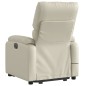 vidaXL Sillón reclinable de masaje de pie cuero artificial color crema