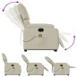vidaXL Sillón reclinable de masaje de pie cuero artificial color crema