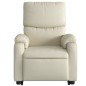 vidaXL Sillón reclinable de masaje de pie cuero artificial color crema