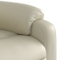 vidaXL Sillón reclinable de masaje de pie cuero artificial color crema