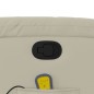 vidaXL Sillón reclinable de masaje de pie cuero artificial color crema