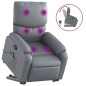 vidaXL Sillón reclinable de masaje de pie cuero artificial gris vidaXL Sillón reclinable de masaje de pie cuero artificial gris