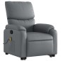 vidaXL Sillón reclinable de masaje de pie cuero artificial gris vidaXL Sillón reclinable de masaje de pie cuero artificial gris