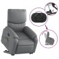 vidaXL Sillón reclinable de masaje de pie cuero artificial gris vidaXL Sillón reclinable de masaje de pie cuero artificial gris