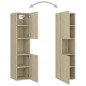 vidaXL Juego de muebles de baño madera de ingeniería roble Sonoma vidaXL Juego de muebles de baño madera de ingeniería roble Sonoma