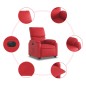 vidaXL Sillón elevable eléctrico cuero artificial rojo vidaXL Sillón elevable eléctrico cuero artificial rojo
