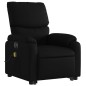 vidaXL Sillón de masaje elevable eléctrico cuero sintético negro