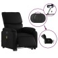 vidaXL Sillón de masaje elevable eléctrico cuero sintético negro