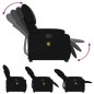 vidaXL Sillón de masaje elevable eléctrico cuero sintético negro