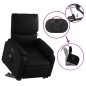 vidaXL Sillón de masaje elevable eléctrico cuero sintético negro