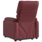 vidaXL Sillón de masaje elevable eléctrico cuero artificial rojo tinto vidaXL Sillón de masaje elevable eléctrico cuero artificial rojo tinto