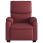 vidaXL Sillón de masaje elevable eléctrico cuero artificial rojo tinto vidaXL Sillón de masaje elevable eléctrico cuero artificial rojo tinto