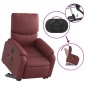 vidaXL Sillón de masaje elevable eléctrico cuero artificial rojo tinto vidaXL Sillón de masaje elevable eléctrico cuero artificial rojo tinto