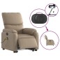 vidaXL Sillón reclinable de masaje eléctrico cuero sintético capuchino vidaXL Sillón reclinable de masaje eléctrico cuero sintético capuchino