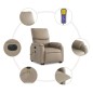 vidaXL Sillón reclinable de masaje eléctrico cuero sintético capuchino vidaXL Sillón reclinable de masaje eléctrico cuero sintético capuchino