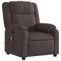 vidaXL Sillón reclinable de masaje eléctrico tela marrón oscuro vidaXL Sillón reclinable de masaje eléctrico tela marrón oscuro