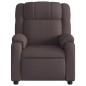 vidaXL Sillón reclinable de masaje eléctrico tela marrón oscuro vidaXL Sillón reclinable de masaje eléctrico tela marrón oscuro