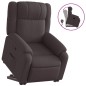 vidaXL Sillón reclinable elevable tela marrón oscuro vidaXL Sillón reclinable elevable tela marrón oscuro